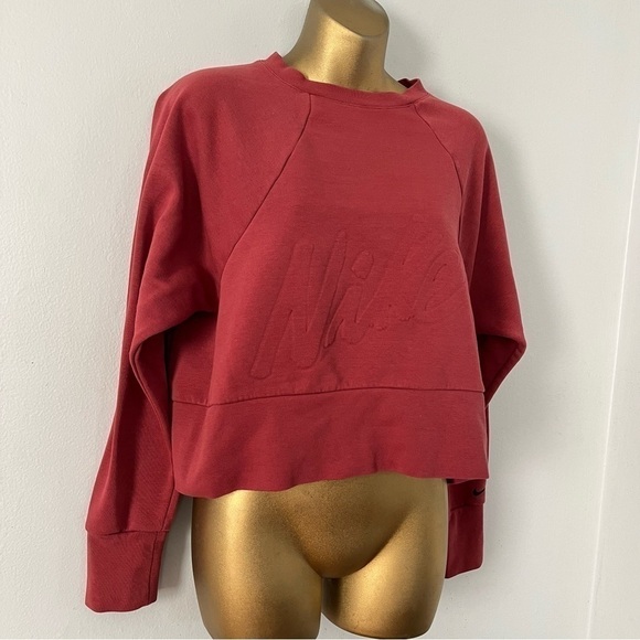 Nike crop top sweater burgundy - Picture 4 of 6